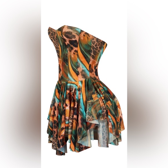 Ruthless Mesh Pleated Corset Mini Dress - Picture 3 of 5